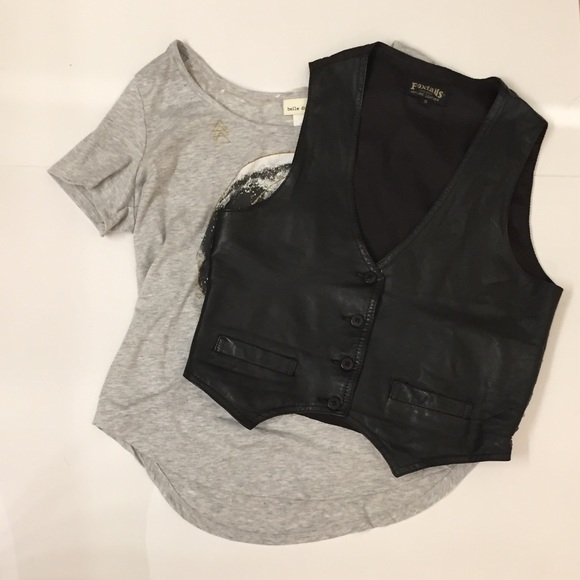 Jackets & Blazers - Authentic Leather Black Vest